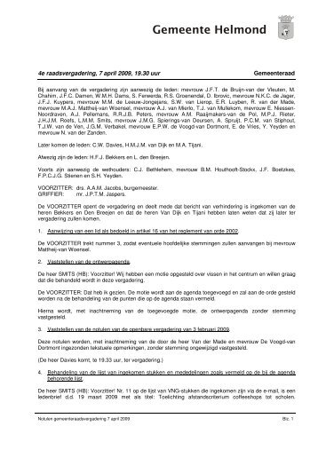 7 april 2009 - Gemeente Helmond