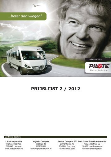 prijslijst 2 / 2012 - Pilote Campers