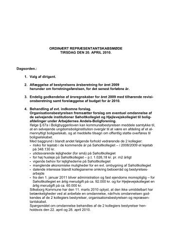Dagsorden rep møde 2010.pdf (15,57 KB) - Om AAB Silkeborg