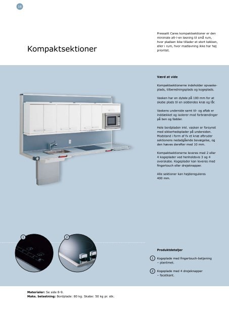 Produkter Pressalit Care Køkken - Funksjonsutstyr AS