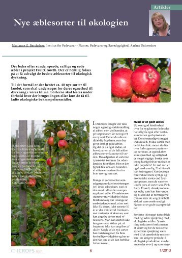 Nye æblesorter til økologien - ICROFS