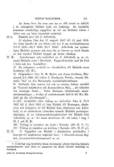 N. J. EkdalJs norrländska,resor och samlingar 1827-1830.