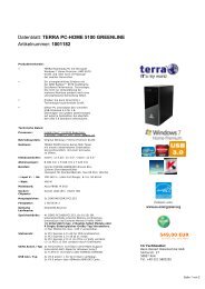 TERRA PC-HOME 5100 GREENLINE ... - Benz-Reinert Datentech