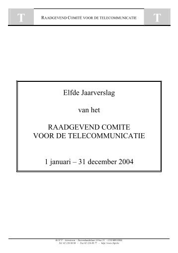 t raadgevend comité voor de telecommunicatie t