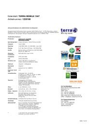 Datenblatt: TERRA MOBILE 1547 ... - Benz-Reinert Datentech