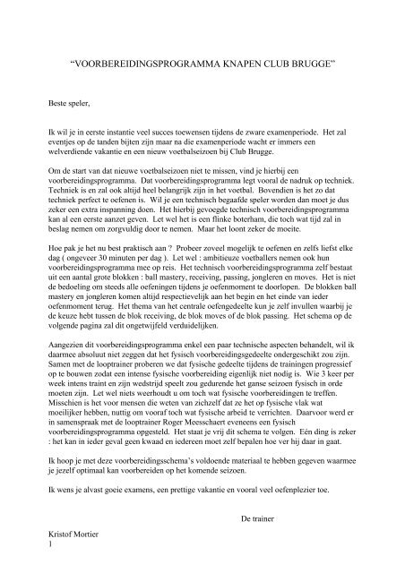 Voorbereiding Knapen FCB.pdf - Voetbal bij SKV Oostakker