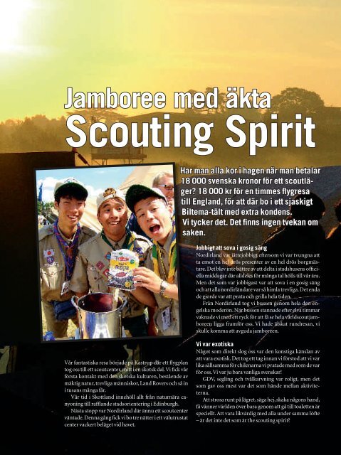 Scouting Spirit nummer 4 2007 - Nykterhetsrörelsens Scoutförbund