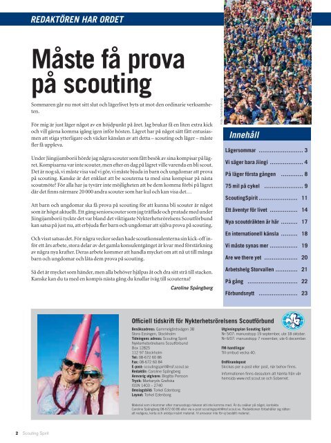 Scouting Spirit nummer 4 2007 - Nykterhetsrörelsens Scoutförbund