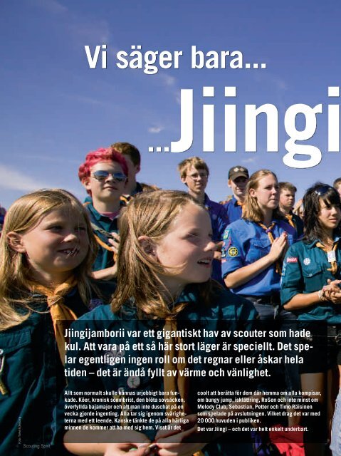 Scouting Spirit nummer 4 2007 - Nykterhetsrörelsens Scoutförbund