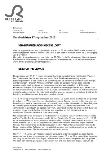 Persberichten 17 september 2012