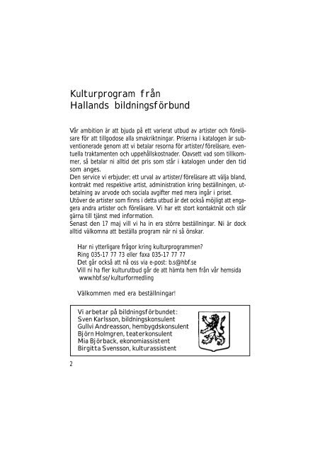 Hösten2005 - Hallands Bildningsförbund