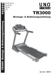 COCKPIT-ANLEITUNG TR3000 - Beny Sports Germany