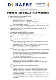 PROTOCOL NA TOTALE HEUPPROTHESE.docx - De Haere