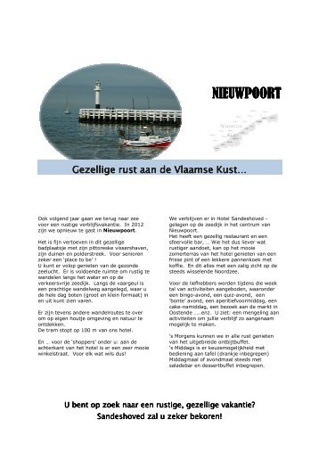 NIEUWPOORT NIEUWPOORT - Bekaert Seniorenclub vzw