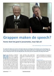 Humor in speeches en presentaties: pas op! - Bob de Ronde ...