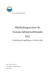 SFF:s Miljöledningssystem - Svenska Fallskärmsförbundet