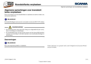 Brandstoftanks verplaatsen Algemene opmerkingen over brandstof ...