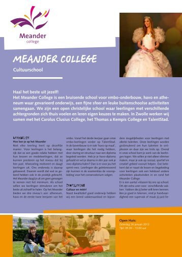 meanDer college - Zwolse Scholengids