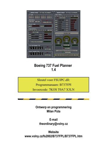 Boeing 737 Fuel Planner 1.4 - Dutchfs.com