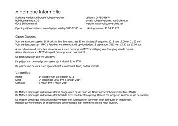 programmaboekje 2013 - Midden-Limburgse Volksuniversiteit