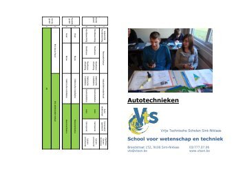 Autotechnieken - Vrije Technische Scholen in Sint-Niklaas