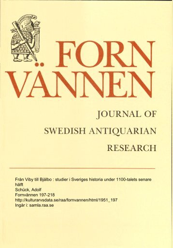 Från Viby till Bjälbo : studier i Sveriges historia under 1100-talets ...