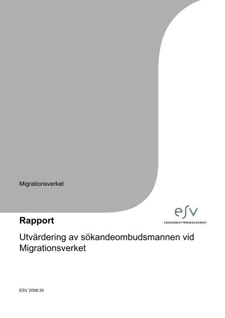 Rapport Utvärdering av sökandeombudsmannen vid Migrationsverket