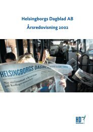 Helsingborgs Dagblad AB Årsredovisning 2002