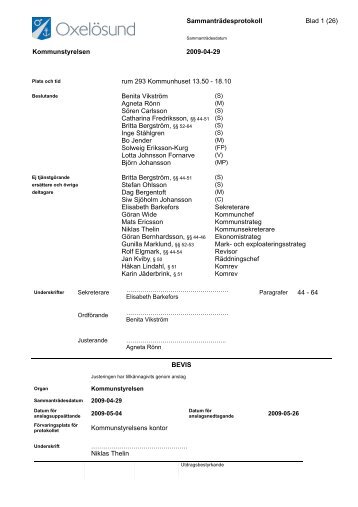 2009-04-29 - Oxelösunds kommun