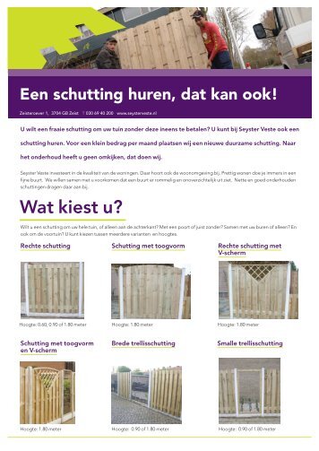 Flyer huurschutting - Seyster Veste