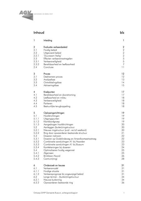 Ontwerp Gemeentelijk Verkeer en Vervoerplan - Gemeente Bussum