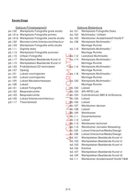 ALGEMENE INFORMA TIE - KABK