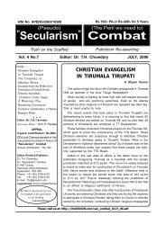 Combat Secularism - Dr. Th Chowdary