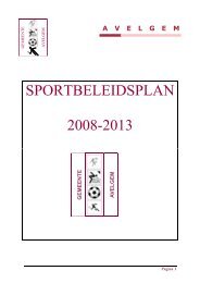 SPORTBELEIDSPLAN 2008-2013 - Avelgem