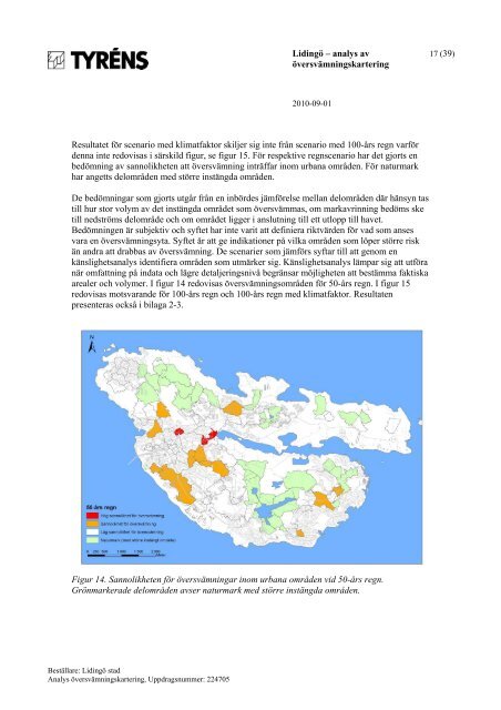 Lidingö – Analys av översvämningskartering - Lidingö stad