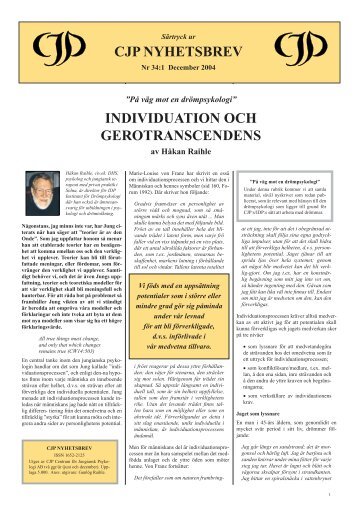 INDIVIDUATION OCH GEROTRANSCENDENS - Centrum för ...