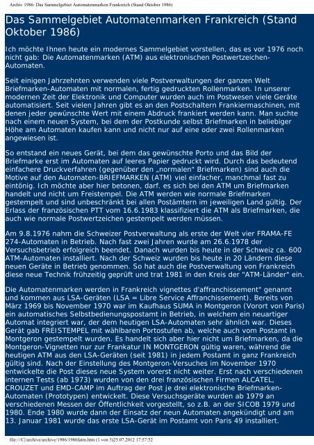 News Zeitung Markus Seitz Briefmarken Philatelie ... - ATM Seitz AG
