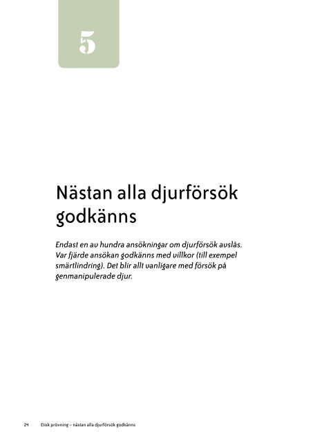 pdf Etisk prövning – nästan alla djurförsök godkänns - Djurens Rätt