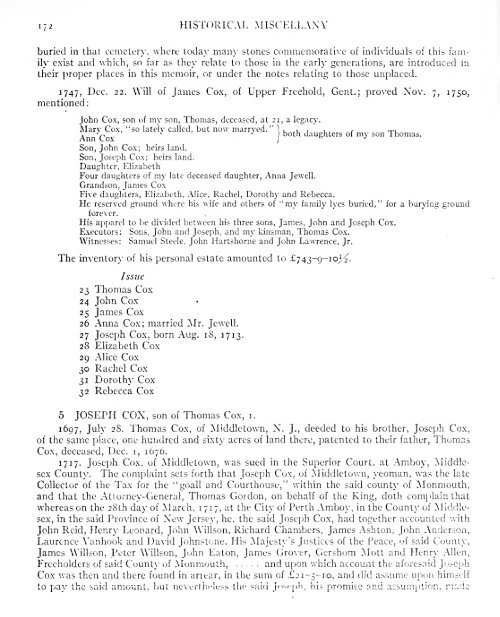 Historical and genealogical miscellany : data ... - Bordensite.com