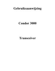 Gebruiksaanwijzing Condor 3000 Transceiver