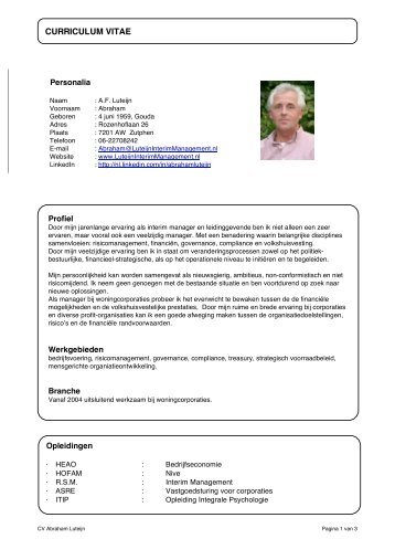 CV Abraham Luteijn - Luteijn Interim Management