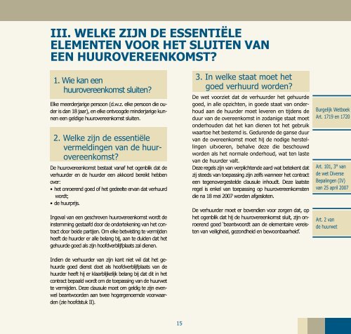 De huurwet - Federale Overheidsdienst Justitie - Belgium