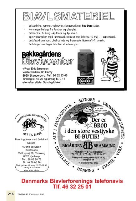 Tidskrift for Biavl 1996