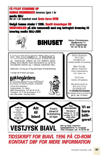 Tidskrift for Biavl 1996