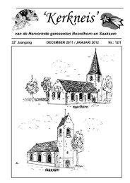 van de Hervormde gemeenten Noordhorn en Saaksum