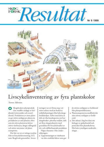 Livscykelinventering av fyra plantskolor - Skogforsk