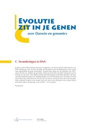 Evolutie zit in je genen leerlingenmateriaal - Biomaatschappij