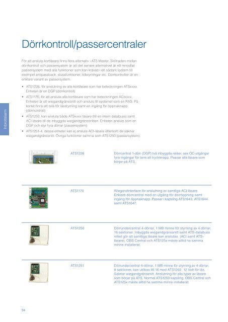 Produktkatalog - UTC Fire & Security Sverige