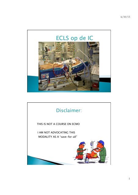 Extracorporal life-support (ECLS) op de intensive care