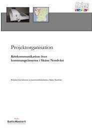 Projektorganisation - Kriskommunikation Skåne Nordväst, 1,04 MB